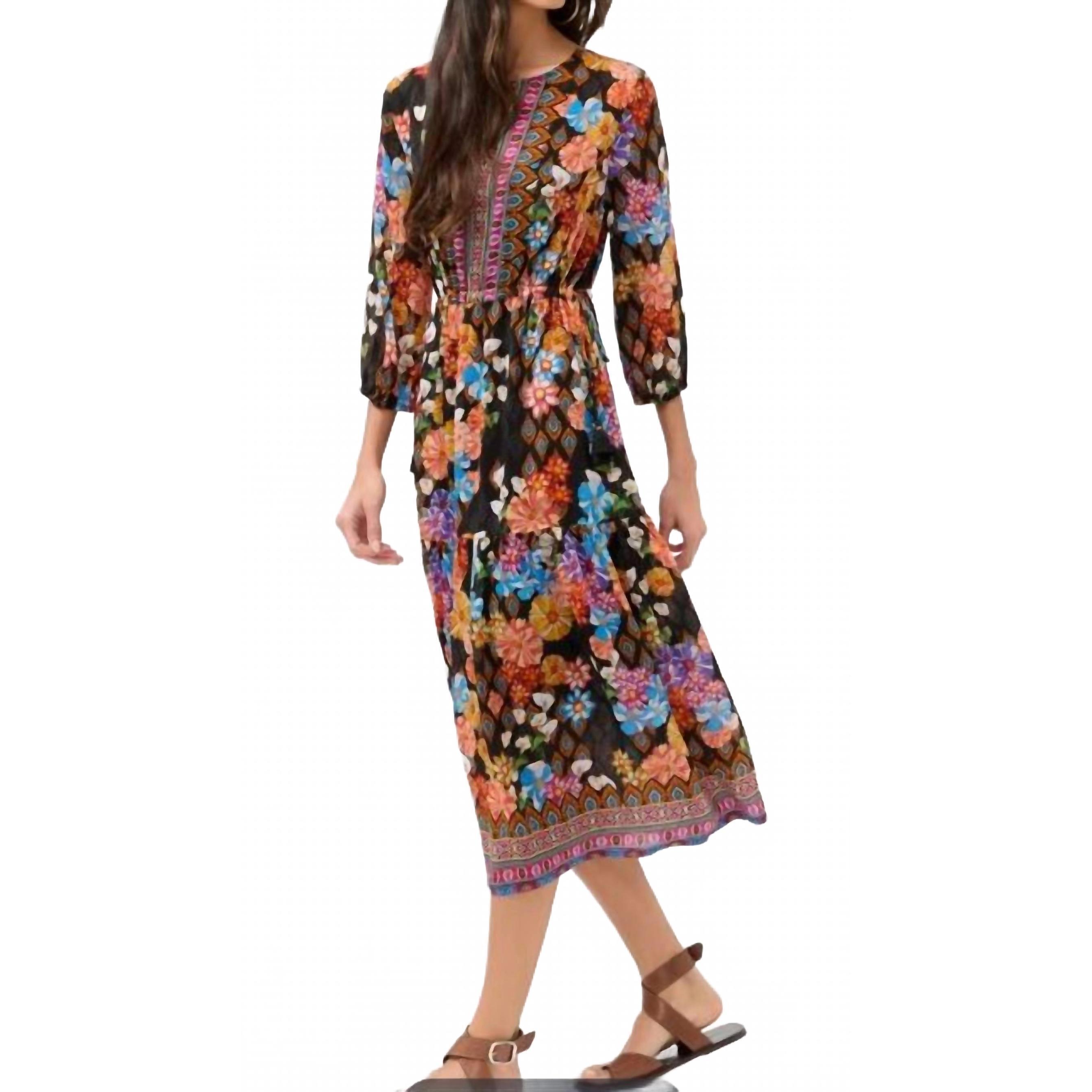 New Johnny Was Tabitha Tiered Dress In Gerbera
